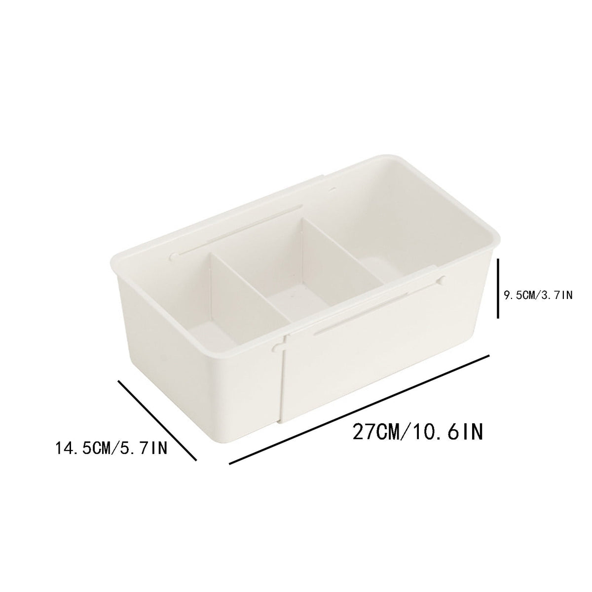 Expandable Drawer Organizer with Sliding Dividers, Moulded Plastic Tray - Image 4