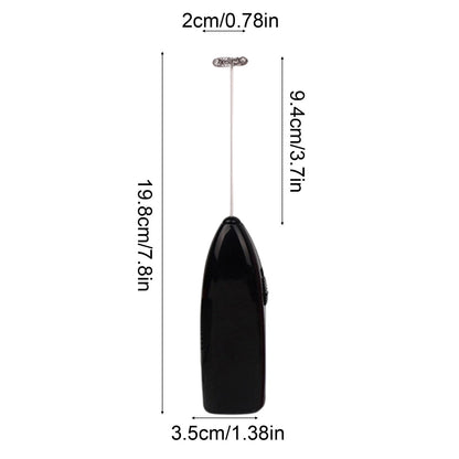 Handheld Electric Milk Frother and Drink Mixer in Matte Black - Image 3