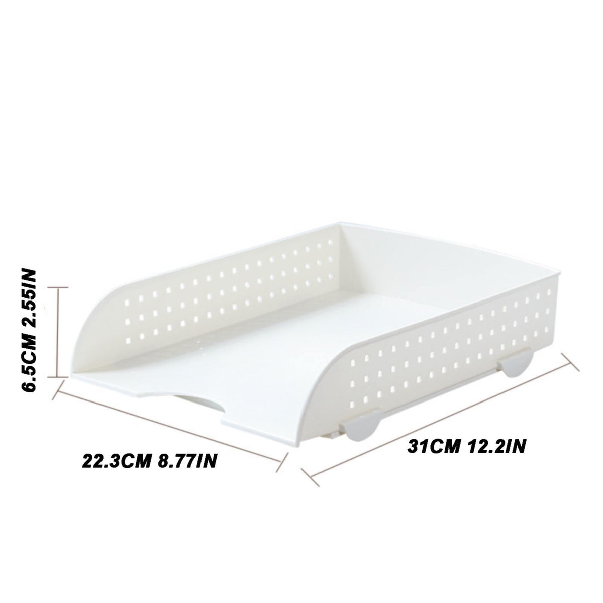 Stackable Letter Tray in Moulded Plastic, 31 by 23 Centimetres - Image 3