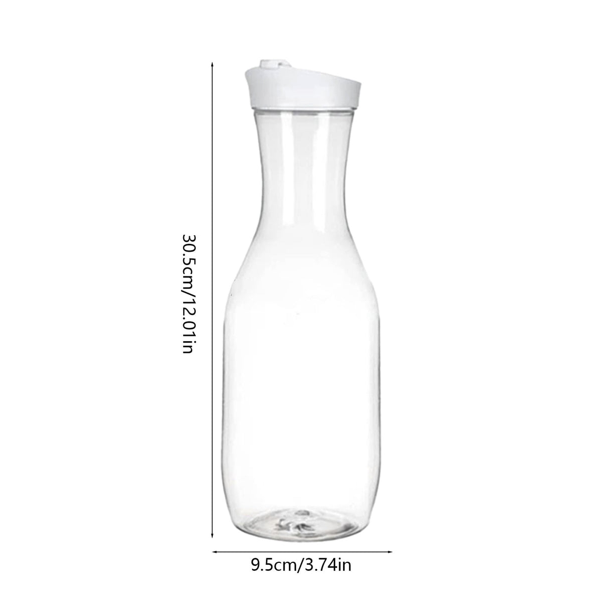 Clear Plastic Carafe with a Flip Tab Lid, 52 oz for Iced Tea and Juice - Image 4