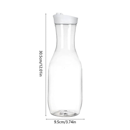 Clear Plastic Carafe with a Flip Tab Lid, 52 oz for Iced Tea and Juice - Image 4