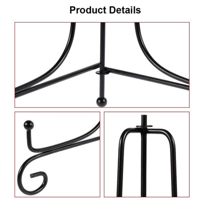 Black Iron Easel Stands, Set of Six at 12 Inches for Plates and Frames - Image 4