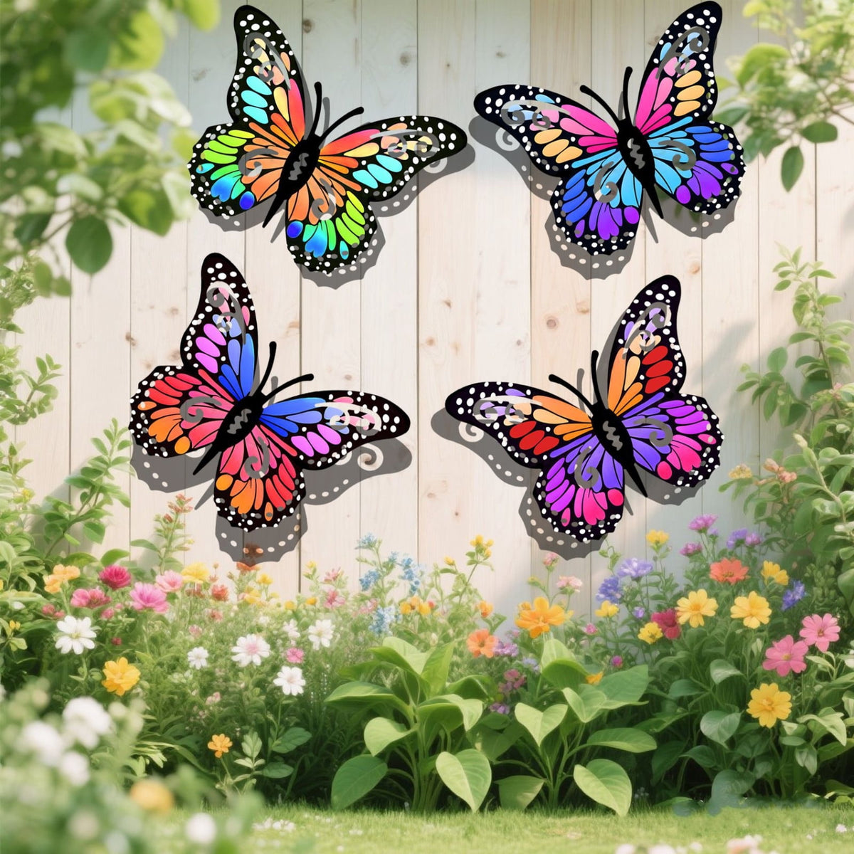 Metal Butterfly Wall Decorations, Set of Four for Indoors or a Balcony - Image 6