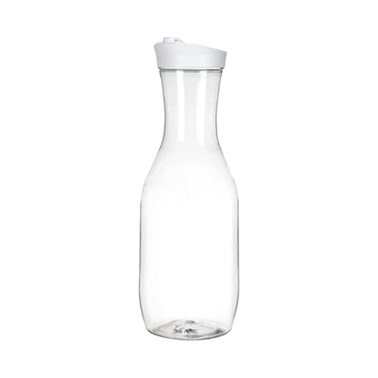 Clear Plastic Carafe with a Flip Tab Lid, 52 oz for Iced Tea and Juice
