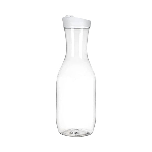 Clear Plastic Carafe with a Flip Tab Lid, 52 oz for Iced Tea and Juice