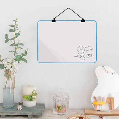 Small Magnetic Dry Erase Board with a Hanging Cord and Metal Frame - Image 3