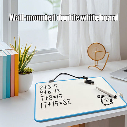 Small Magnetic Dry Erase Board with a Hanging Cord and Metal Frame - Image 4