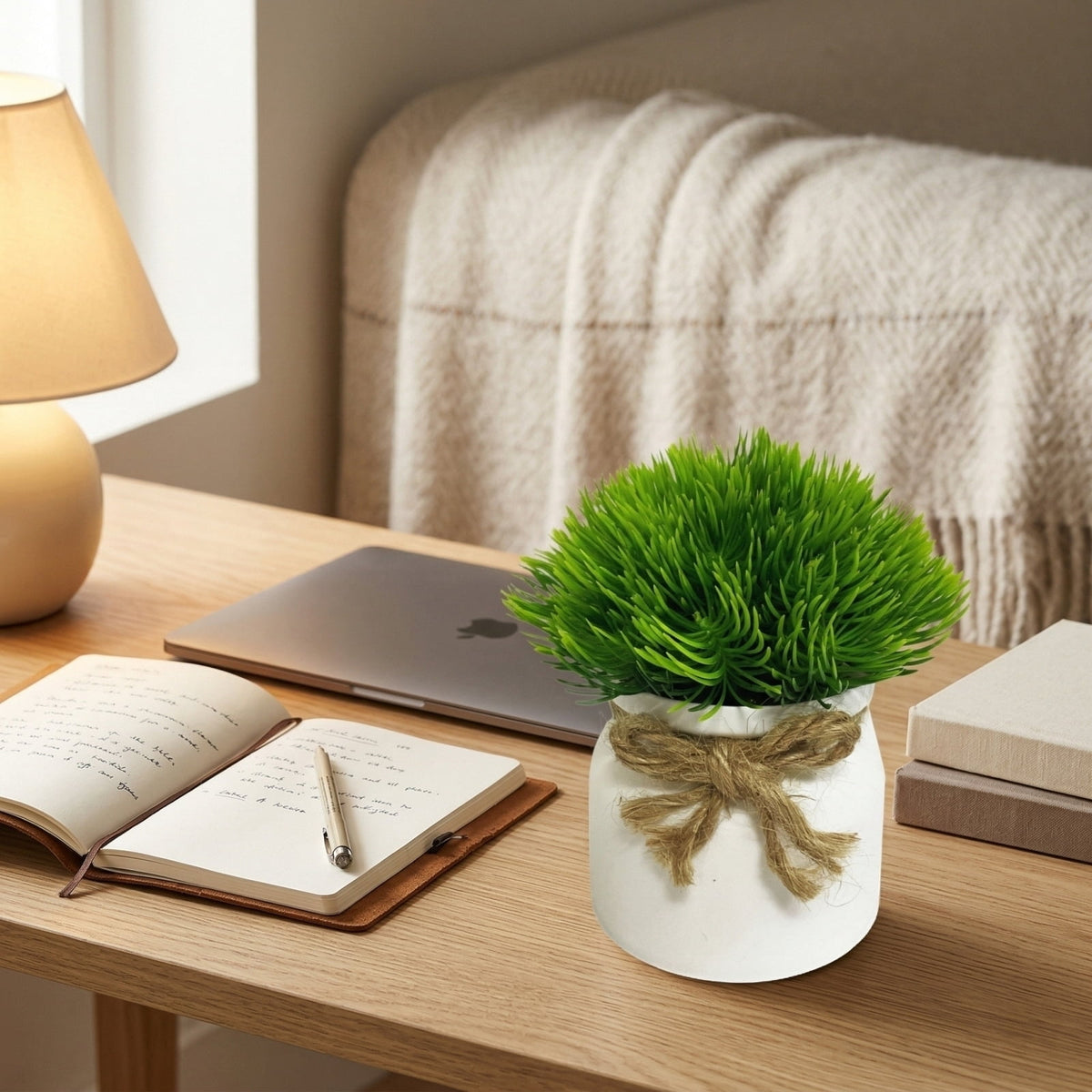 Faux Potted Succulent in a Matte Pot, 5.12 by 3.15 Inches - Image 4