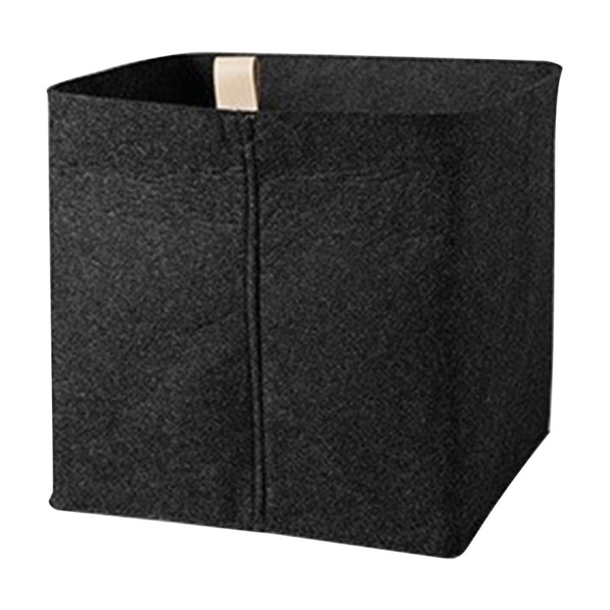 Soft Felt Cube Bin, 9 x 9 x 10 Inches, Folds Flat in Quiet Grey