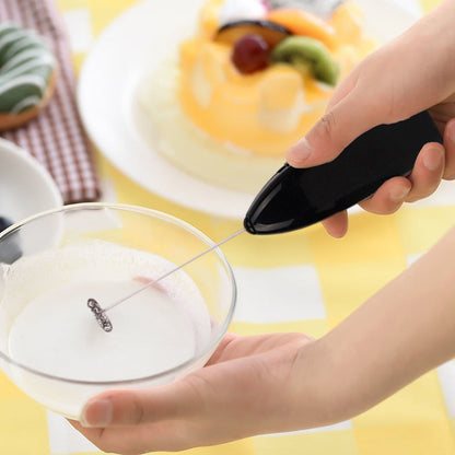 Handheld Electric Milk Frother and Drink Mixer in Matte Black - Image 5
