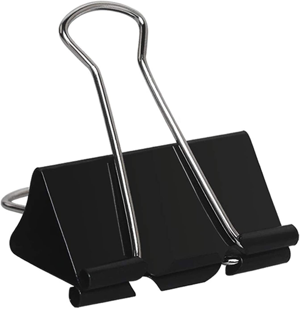 Oversized Binder Clips in Tempered Steel, Ten Clips at 2 Inches Wide