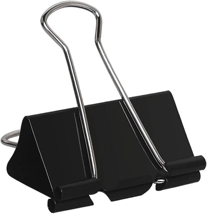 Oversized Binder Clips in Tempered Steel, Ten Clips at 2 Inches Wide