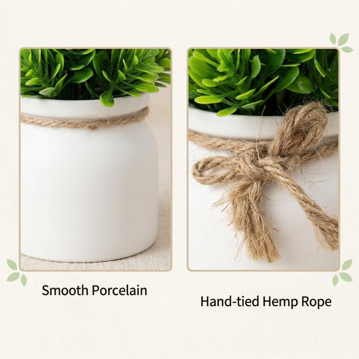 Faux Potted Succulent in a Matte Pot, 5.12 by 3.15 Inches - Image 5