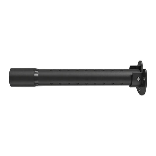 Adjustable Closet Rod, 17 to 87 Inches of Black Metal with Wall Brackets