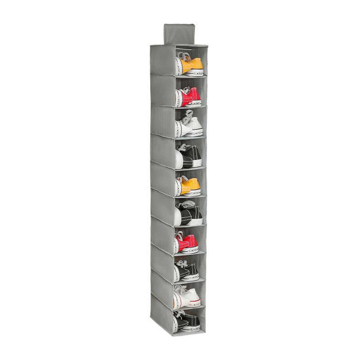 Hanging Closet Shoe Shelf with 10 Compartments, 47 Inches of Vertical Space - Image 3