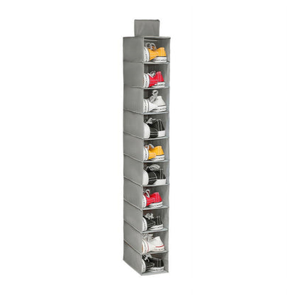 Hanging Closet Shoe Shelf with 10 Compartments, 47 Inches of Vertical Space - Image 3