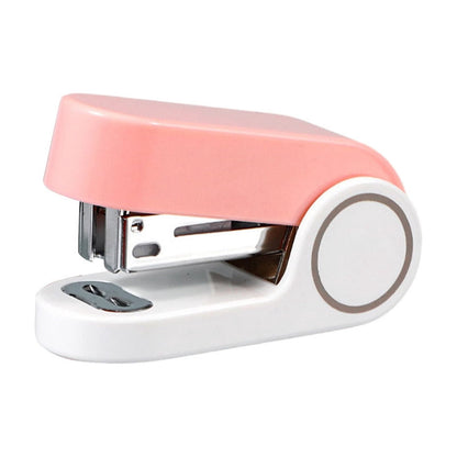 Mini Desk Stapler in Pink with 26/6 Refills, 10 Sheet Capacity