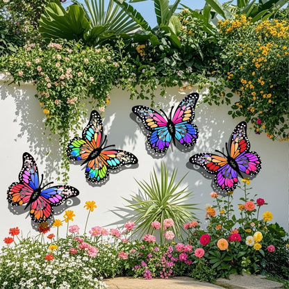 Metal Butterfly Wall Decorations, Set of Four for Indoors or a Balcony - Image 5