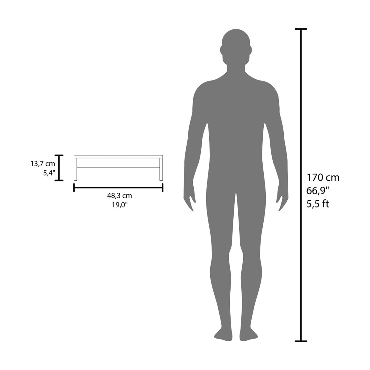 Wood Monitor Riser in a White Oak Finish, 19 Inches Wide - Image 4