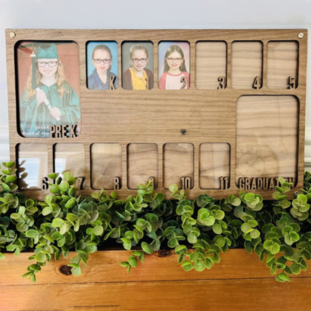School Years Photo Frame in Wood, Pre K Through Twelfth Grade Display - Image 5