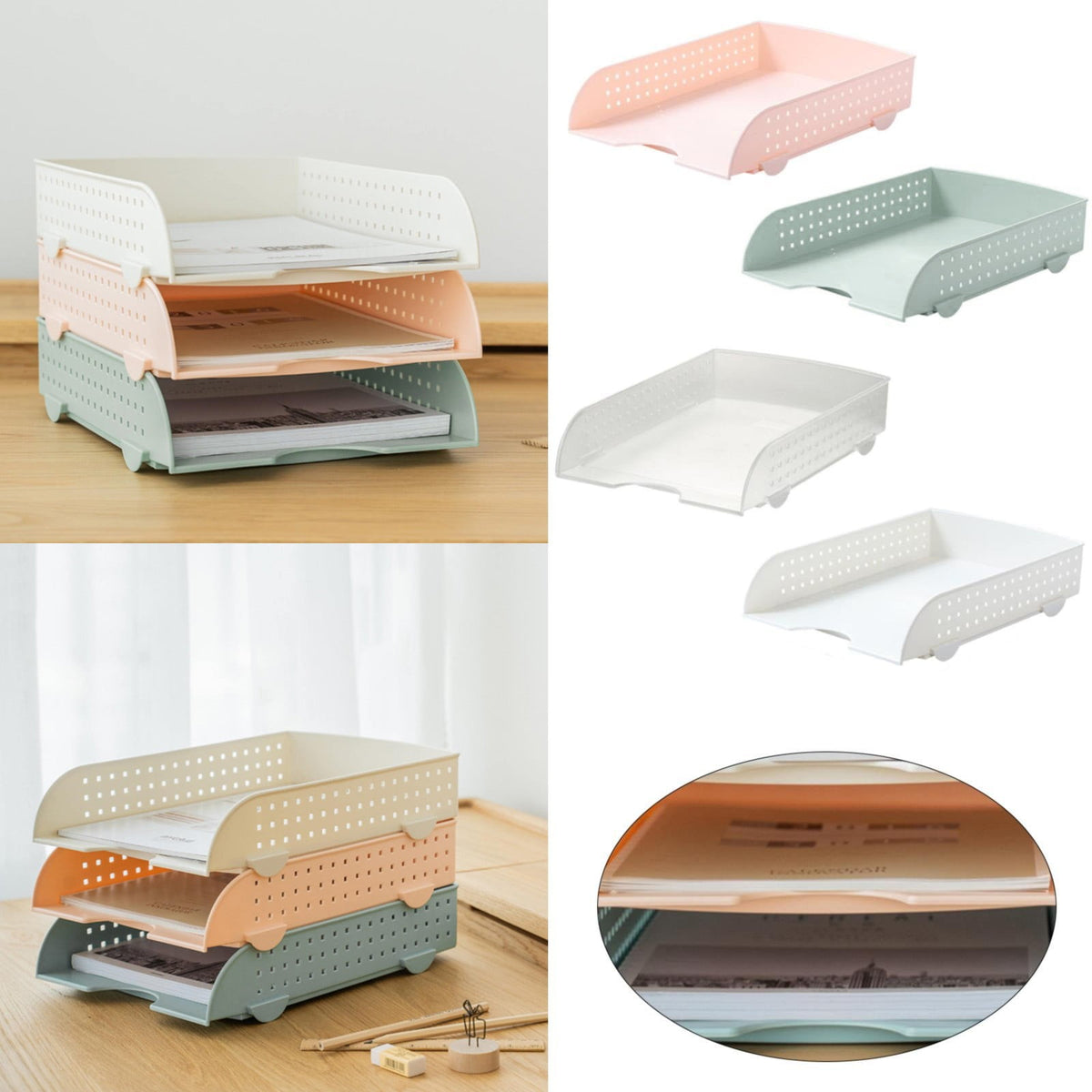 Stackable Letter Tray in Moulded Plastic, 31 by 23 Centimetres - Image 2