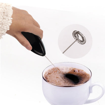 Handheld Electric Milk Frother and Drink Mixer in Matte Black - Image 6
