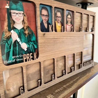 School Years Photo Frame in Wood, Pre K Through Twelfth Grade Display - Image 4