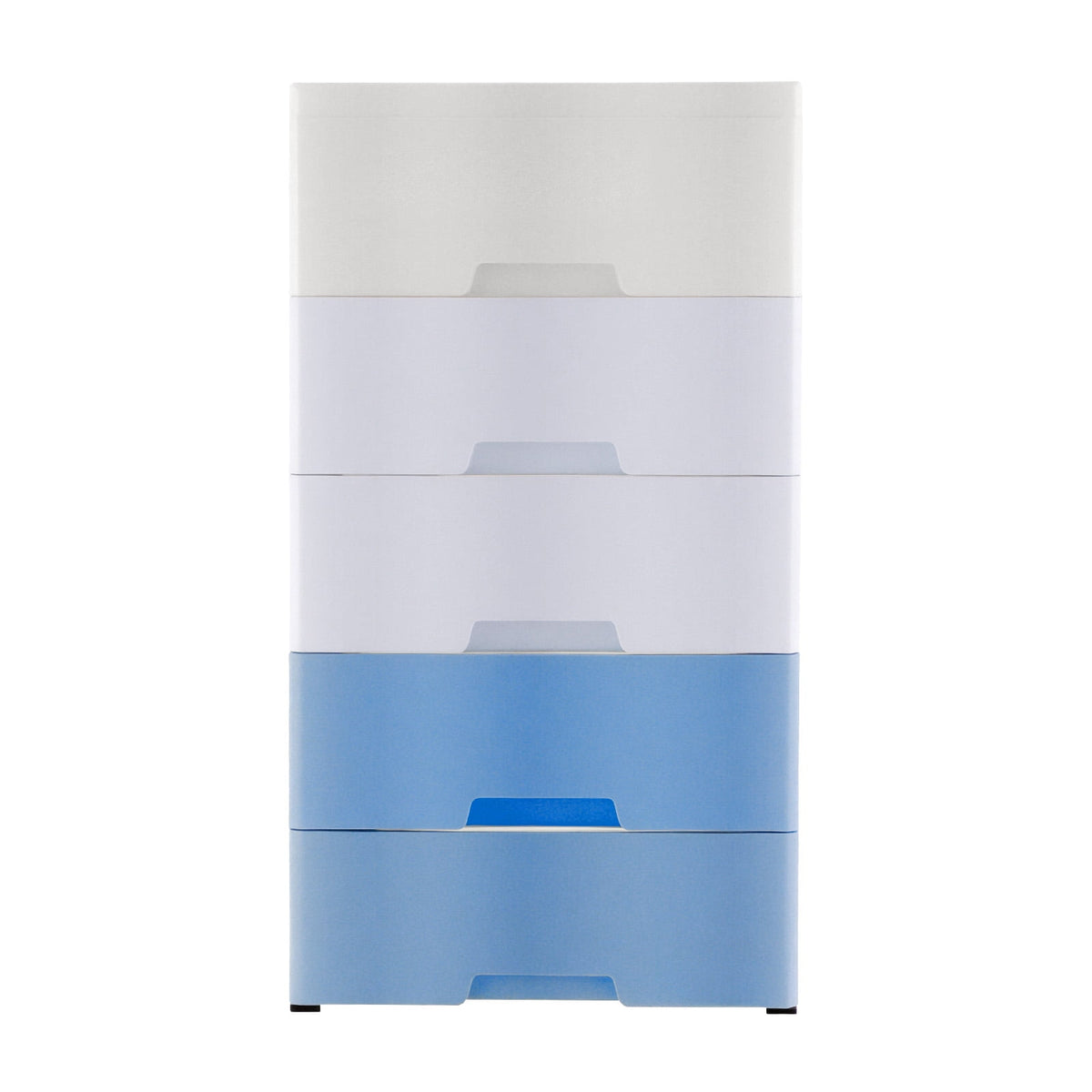 Five Drawer Rolling Storage Tower, 31.5 Inches Tall with Removable Casters