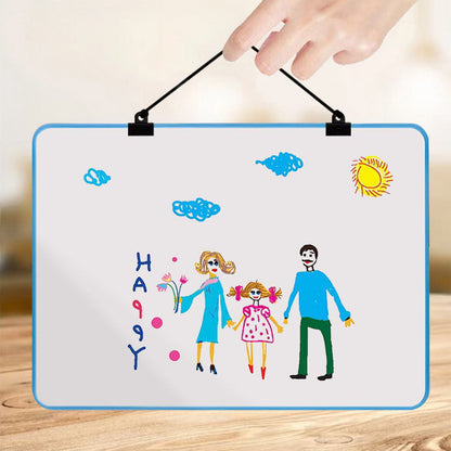 Small Magnetic Dry Erase Board with a Hanging Cord and Metal Frame - Image 2