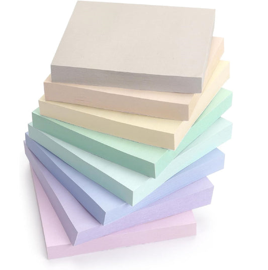 Pastel Sticky Notes, 3 by 3 Inches with 100 Sheets per Pad