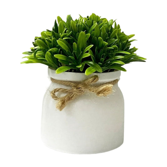 Faux Potted Succulent in a Matte Pot, 5.12 by 3.15 Inches