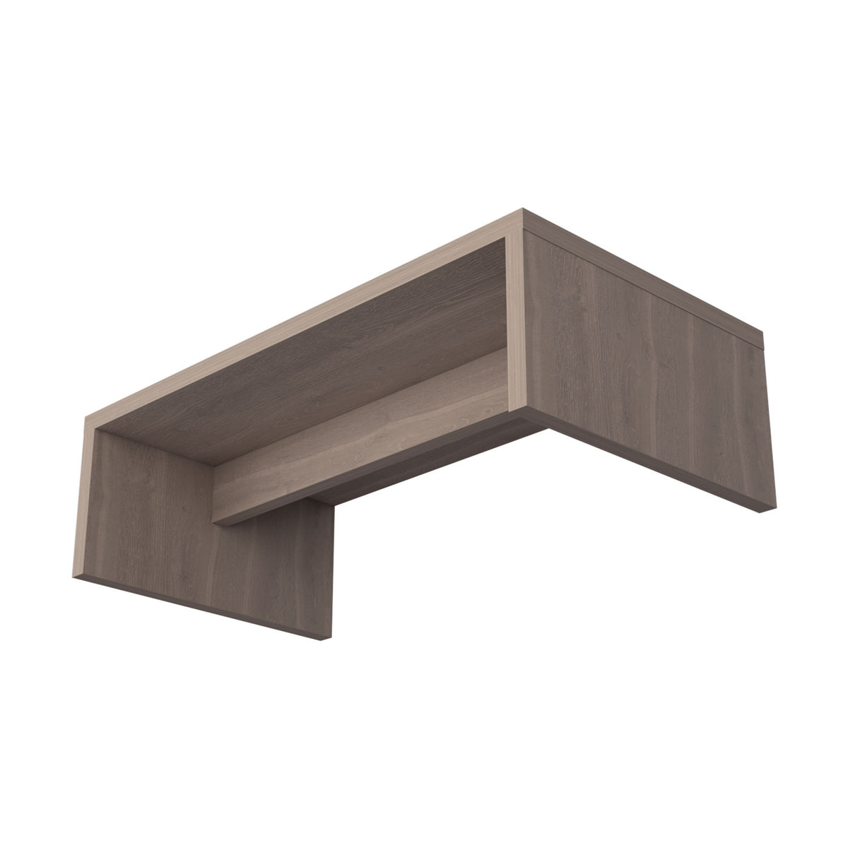 Wood Monitor Riser in a White Oak Finish, 19 Inches Wide