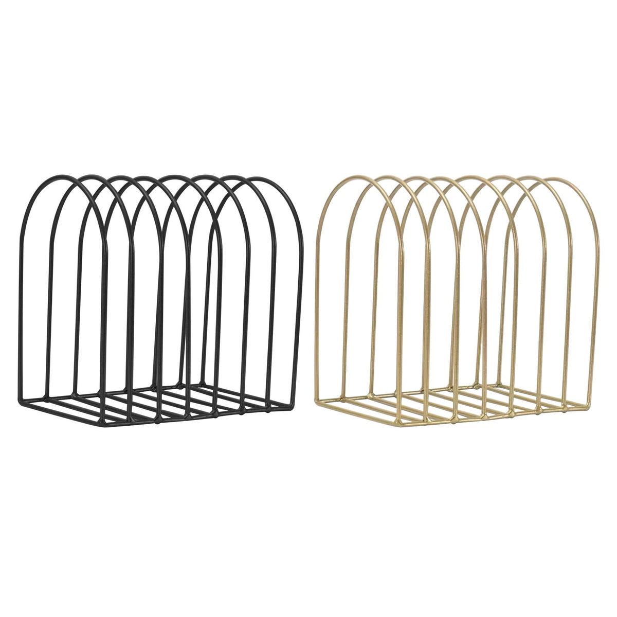 Wire Desktop File Sorter with Nine Slots for Folders and Magazines
