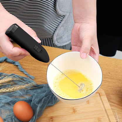 Handheld Electric Milk Frother and Drink Mixer in Matte Black - Image 4