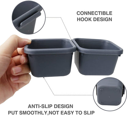 Interlocking Drawer Organizer Trays, 22 Pieces in Dark Grey - Image 3