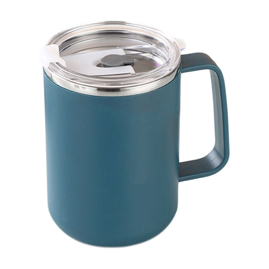 Double Wall Stainless Coffee Mug with Handle and Lid, 500 ml