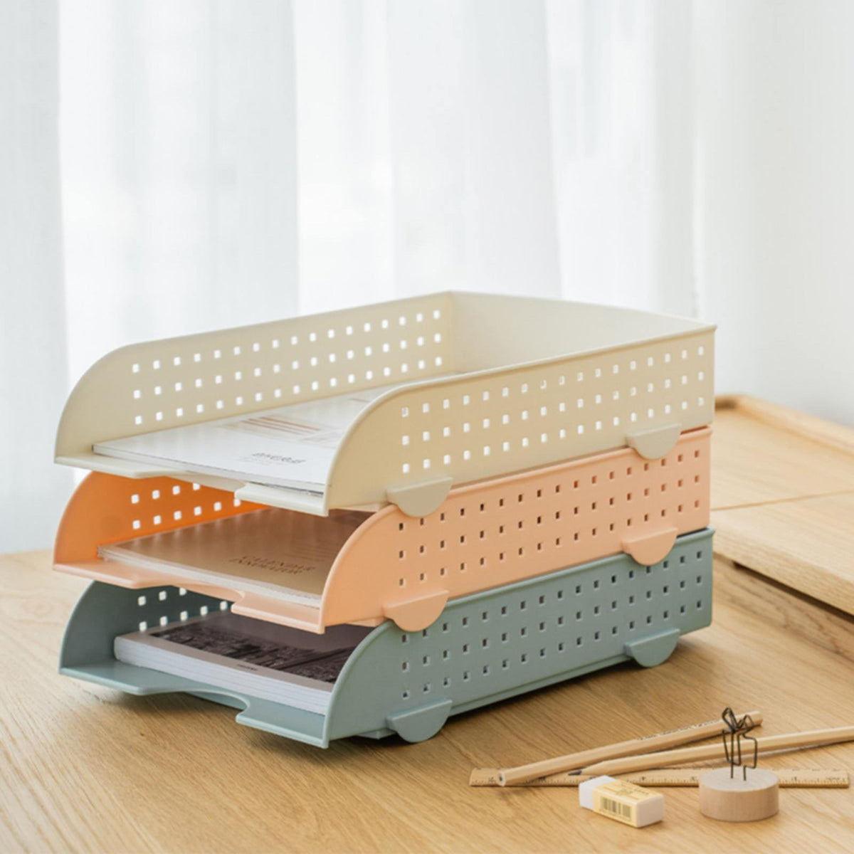 Stackable Letter Tray in Moulded Plastic, 31 by 23 Centimetres - Image 5