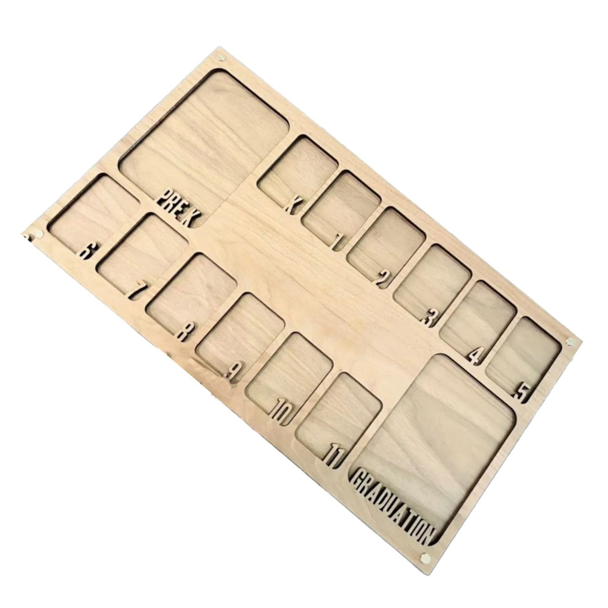 School Years Photo Frame in Wood, Pre K Through Twelfth Grade Display