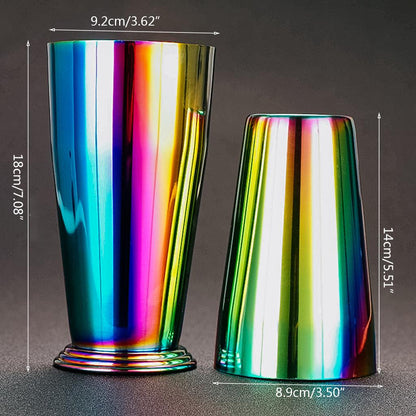 Two Piece Boston Cocktail Shaker in Stainless Steel, Nesting Tins - Image 4
