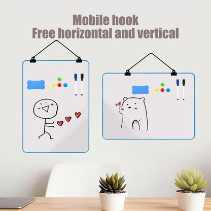 Small Magnetic Dry Erase Board with a Hanging Cord and Metal Frame - Image 5