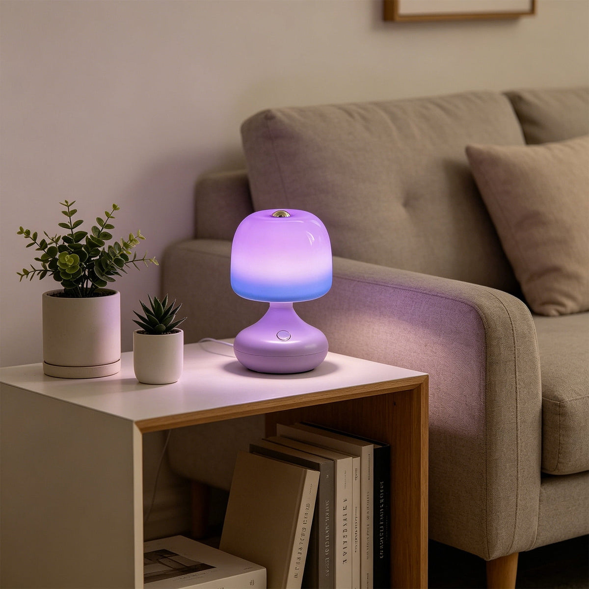 Mini Scalloped Shade Table Lamp with Touch Control, 4.76 Inches Tall - Image 4