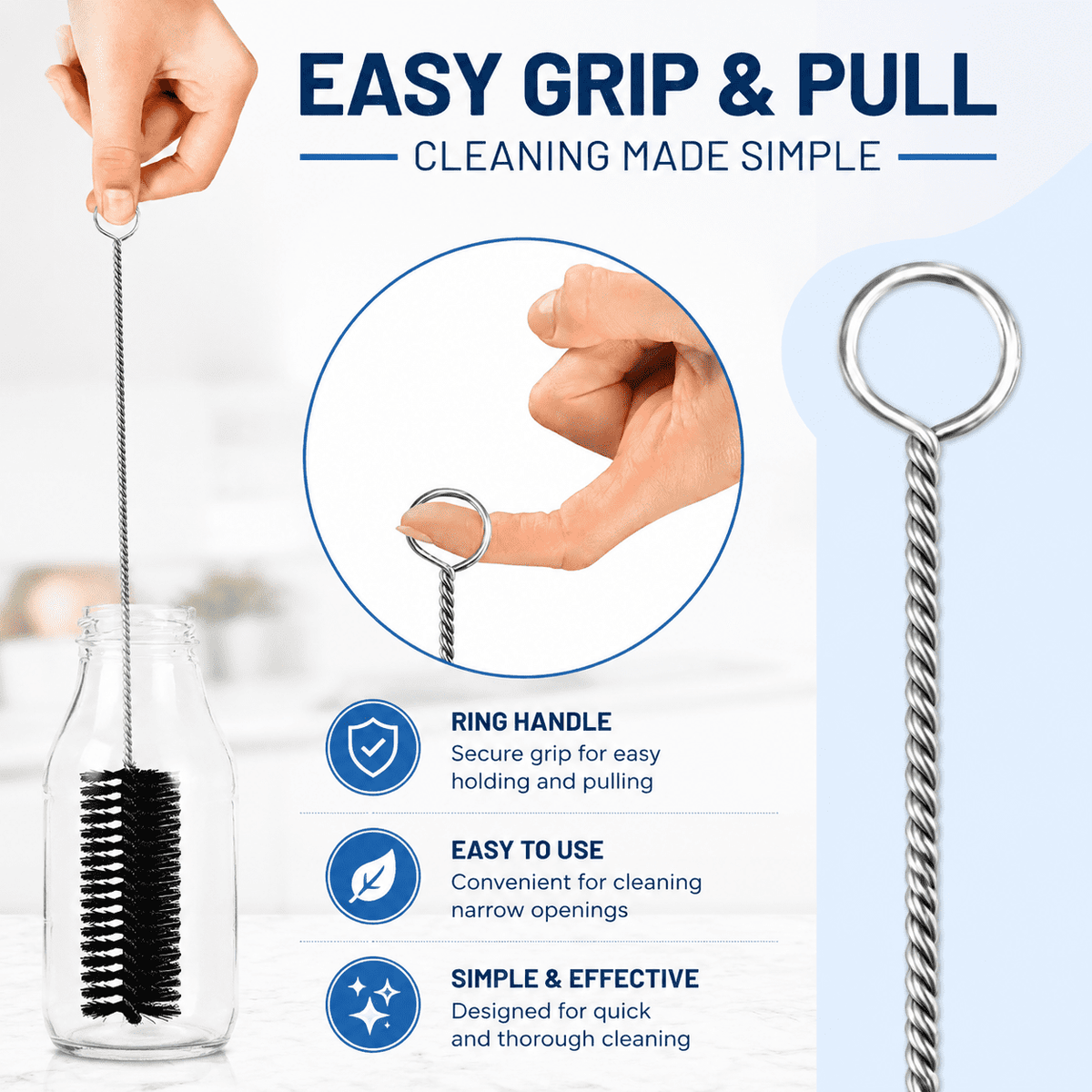 Nylon Tube and Straw Brush Set, Ten Sizes from 1/16 to 1 Inch - Image 6