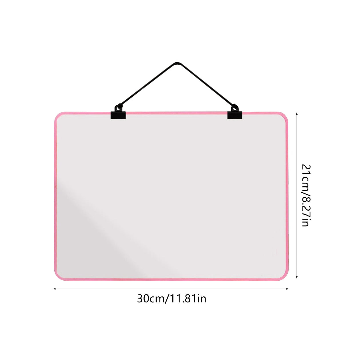 Small Magnetic Dry Erase Board with a Hanging Cord and Metal Frame - Image 6